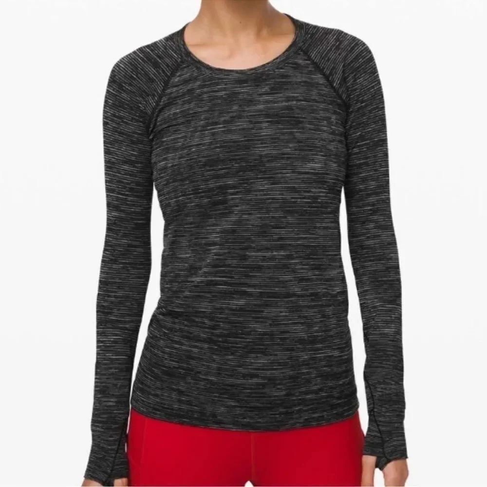 LULULEMON Swiftly Speed Long Sleeve We Are From Space Grey Women’s Size 10